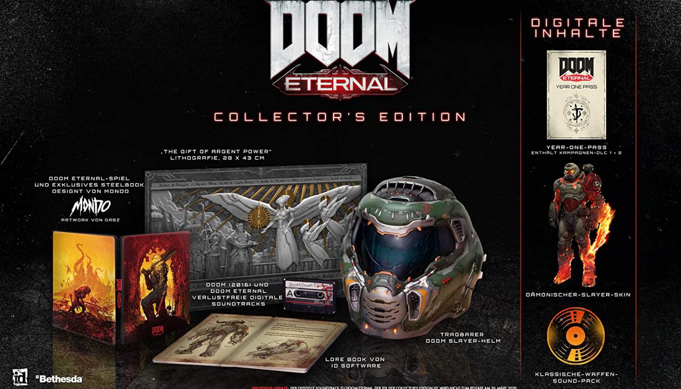 Zeigt den Inhalt der DOOM Eternal - Collector's Edition